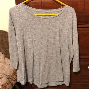 Sonoma 3/4 sleeve gray top